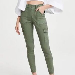 SPANX Pull-on High‎ Rise Cargo Pant Shapewear Utility Pockets Sage Green Size 1X